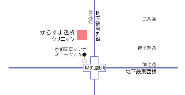 特定医療法人桃仁会　からすま透析クリニック MAP